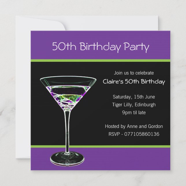 50th Birthday Party Invitation (Front)