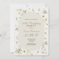50th Birthday party invitation for her