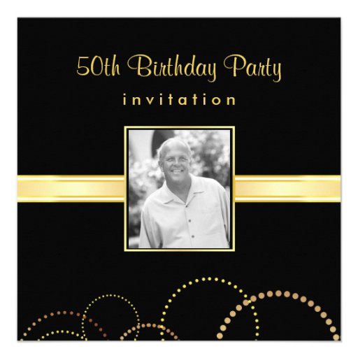50Th Birthday Party Invitations With Photo 4