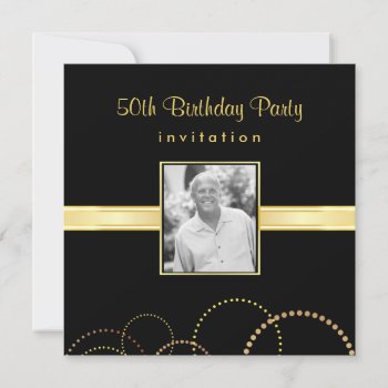 50th Birthday Party Invitation - Photo Optional by SquirrelHugger at Zazzle