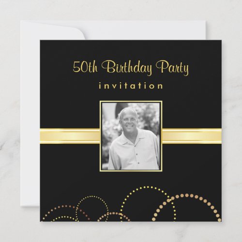 50th Birthday Party Invitation - Photo Optional