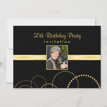 50th Birthday Party Invitation - Photo Optional by SquirrelHugger at Zazzle