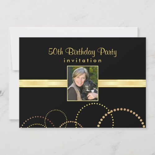 50th Birthday Party Invitation - Photo Optional