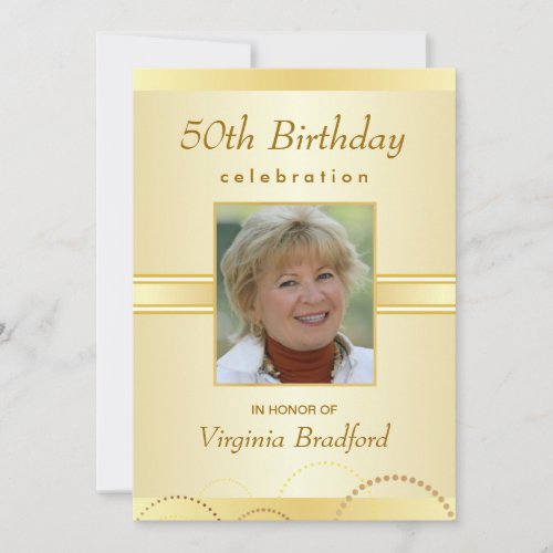90th Birthday Party Invitation - Photo or Monogram