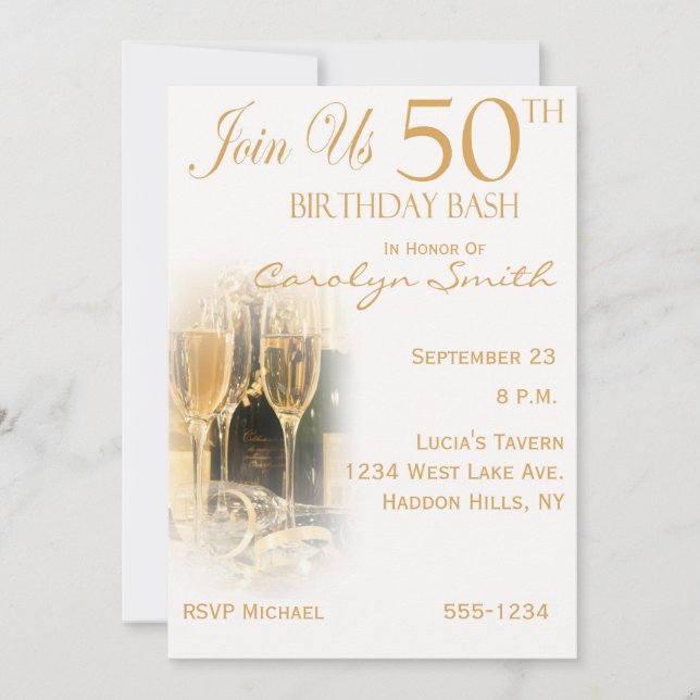 50th Birthday Party Invitations (Front)