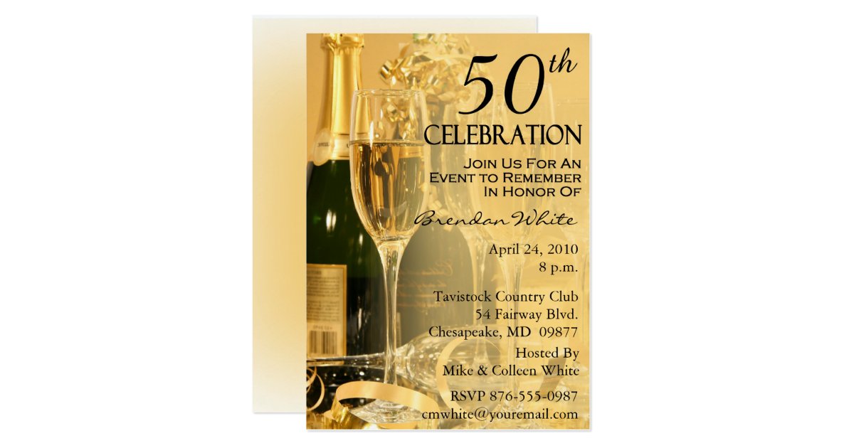 50th Birthday Party Invitations | Zazzle