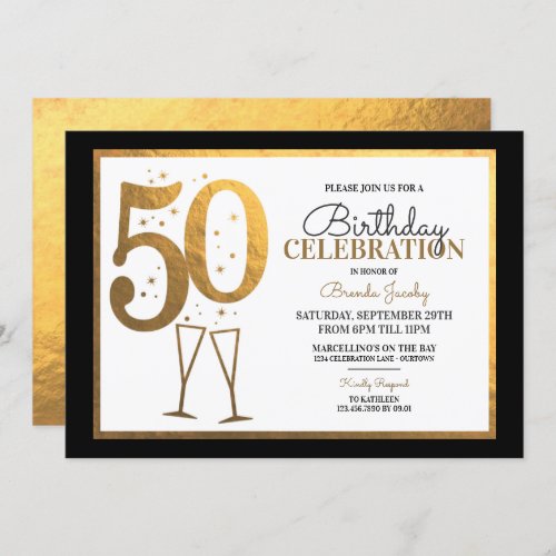 50th Birthday Party Invitations