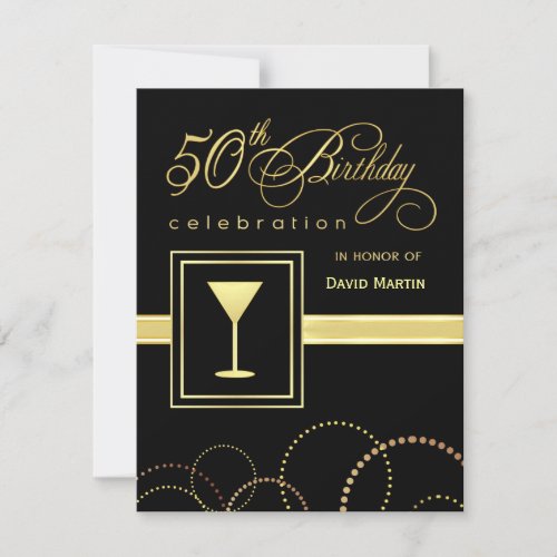 50th Birthday Party Invitations - Contemporary