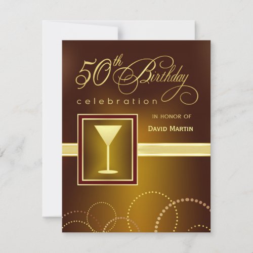 50th Birthday Party Invitations - Contemporary