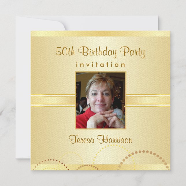 50th Birthday Party Invitations - Create Your Own (Front)