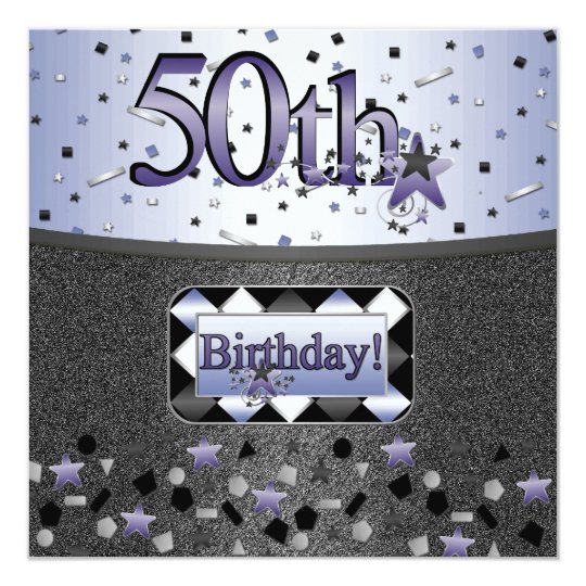 50th birthday party invitations for him or her zazzle com