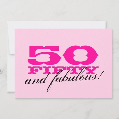 50th Birthday Party invitations for women