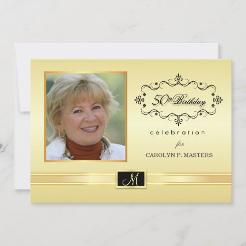 50th Birthday Party Invitations with Photo