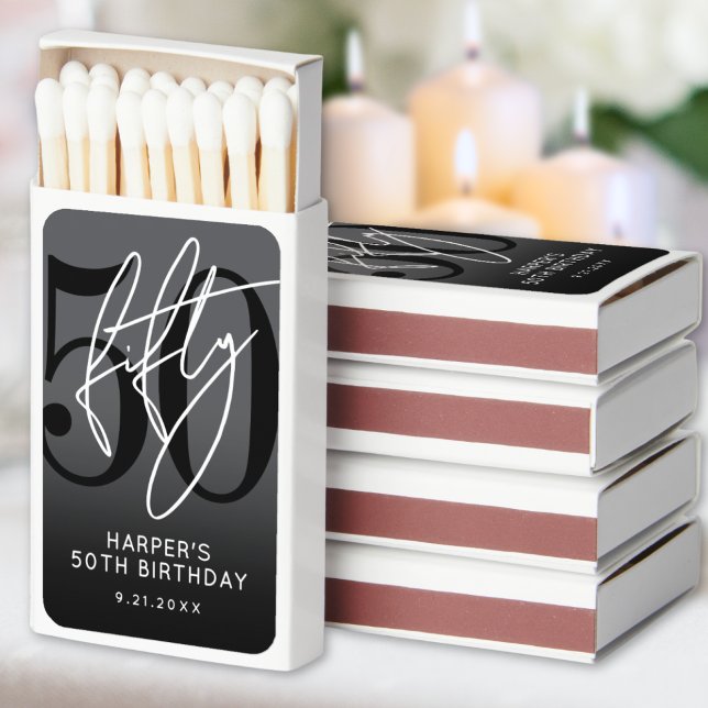 50th Birthday Party Matchboxes (50th Birthday Party Matchboxes)