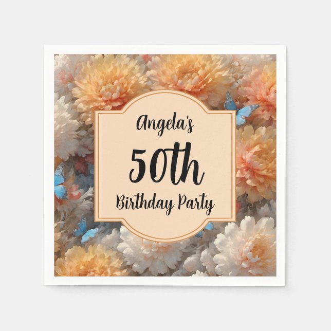 50th Birthday Party Napkins (Front)