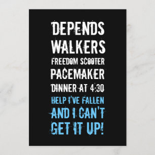 50th Birthday Party Old Man's Invitation