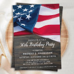 50th Birthday Party Patriotic American Flag Invitation<br><div class="desc">USA American Flag Birthday Party Invitations. Invite friends and family to your patriotic birthday celebration with these modern American Flag invitations. Personalize this american flag invitation with your event, name, and party details. See our collection for matching patriotic birthday gifts , party favors, and supplies. COPYRIGHT © 2021 Judy Burrows,...</div>