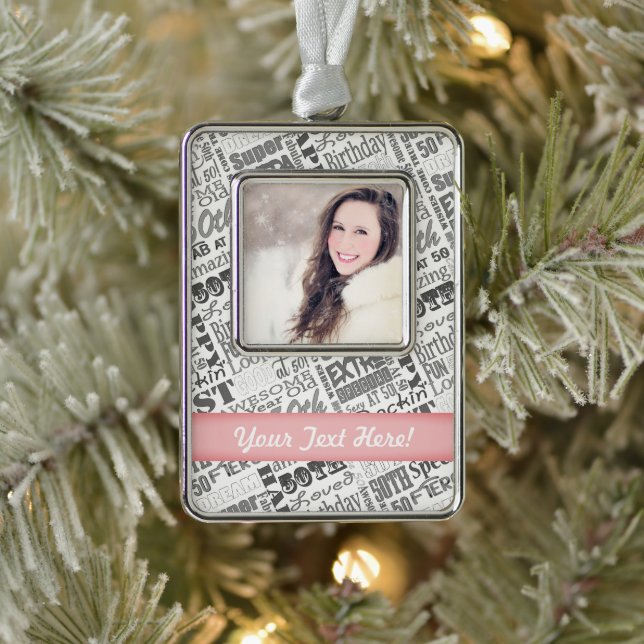 50th Birthday Party Personalized Gifts Christmas Ornament (Tree)