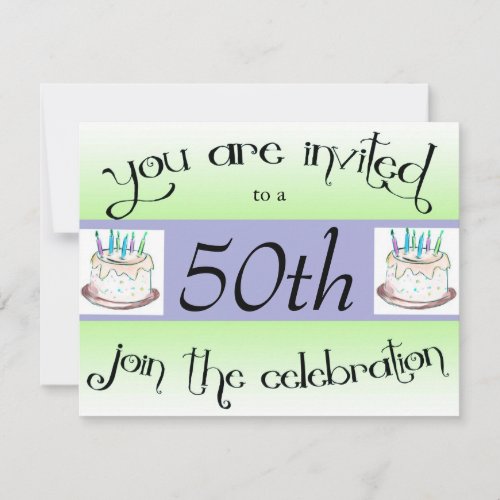 50th Birthday Party Personalized Invitation