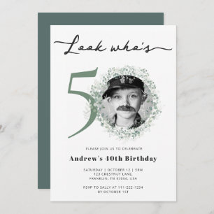 50th Birthday Party Photo Invitation