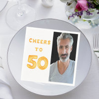 50th birthday party photo white gold