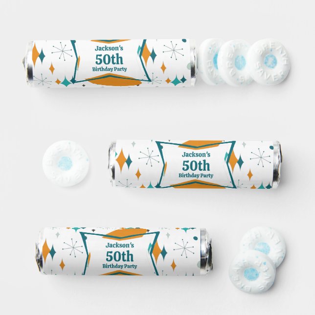 50th Birthday Party Retro Mid Century Any Age Breath Savers® Mints (Assorted)
