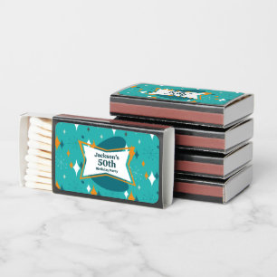 50th Birthday Party Retro Mid Century Any Age Matchboxes