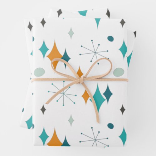50th Birthday Party Retro Mid Century Any Age Wrapping Paper Sheets