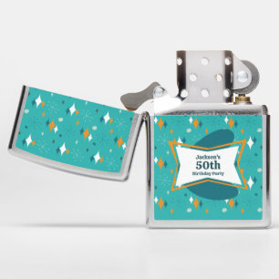 50th Birthday Party Retro Mid Century Any Age Zippo Lighter