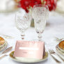 50th birthday party rose gold pink drips place card