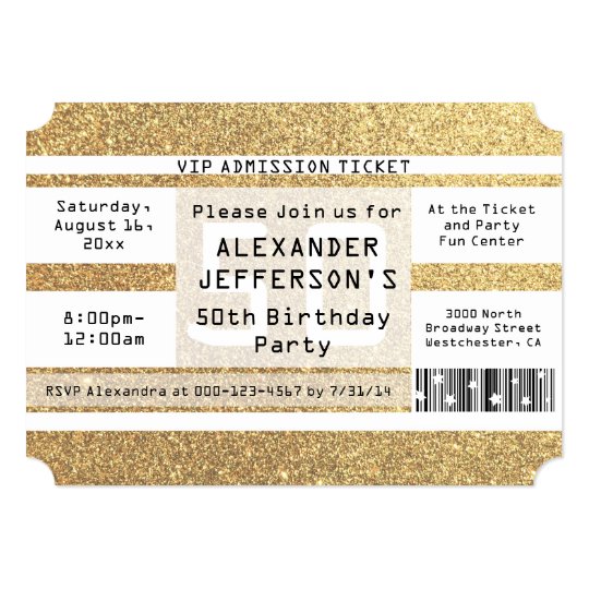 50th_birthday_party_ticket_shaped_gold_sparkle_invitation r9eacde2221f24b39a54a1f82e0d91009_zknxl_540