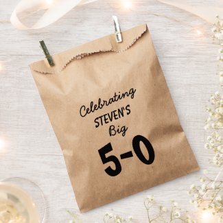 50th Birthday Personalized Favor Bags