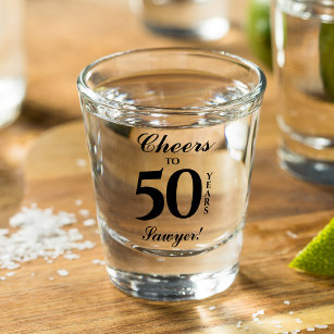 50th Birthday Personalized Shot Glass