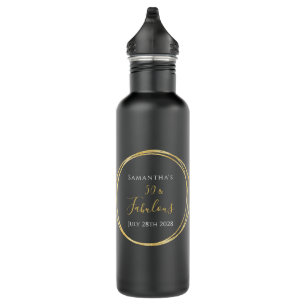 50th Birthday Personalized Stainless Steel Water Bottle