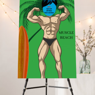 50th Birthday 💪🤣 Photo Booth Cut-out Backdrop Foam Board