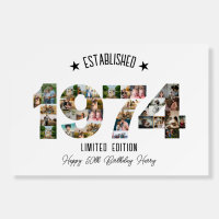 50th birthday Photo Collage established 1974