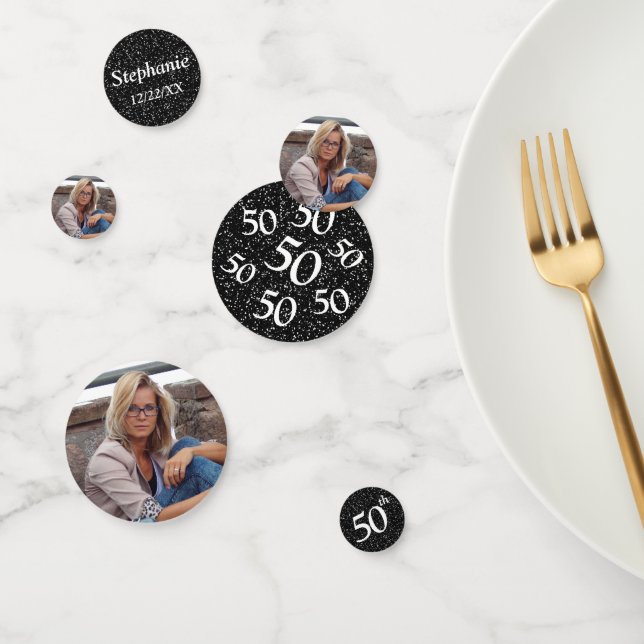 50th Birthday Photo Confetti (Group)