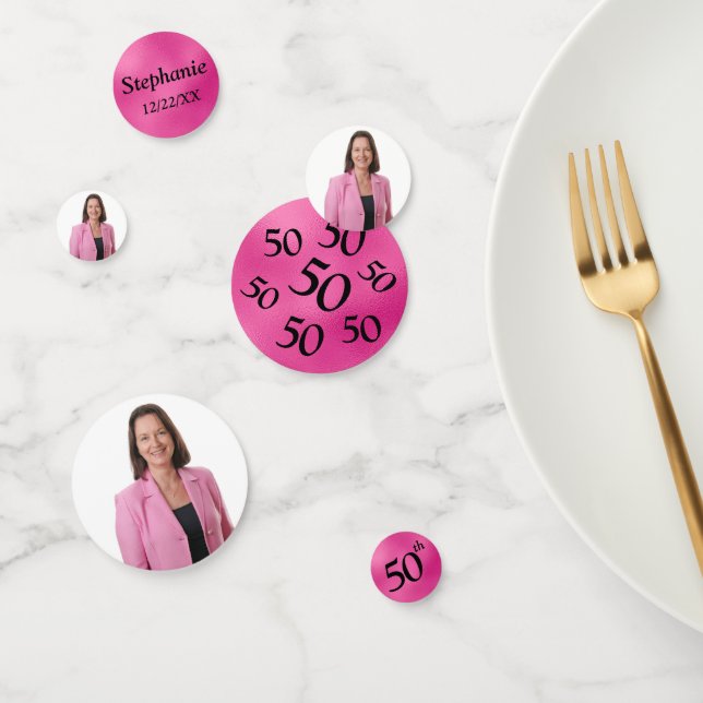 50th Birthday Photo Confetti (Group)