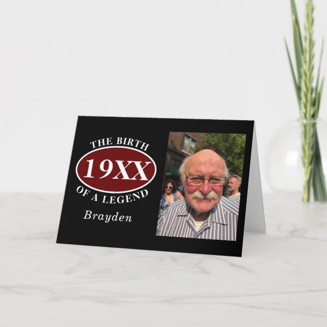 50th Birthday Photo Template Birth Of A Legend (Front)