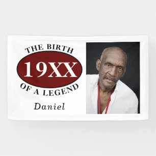 50th Birthday Photo Template Birth Of A Legend Banner