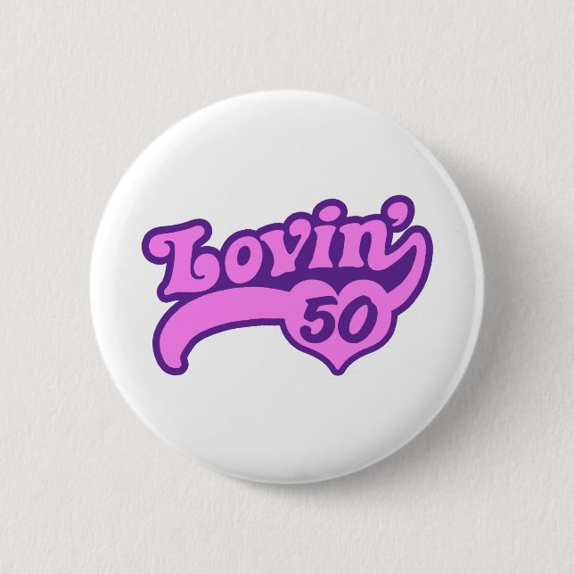 50th Birthday Pinback Button (Front)