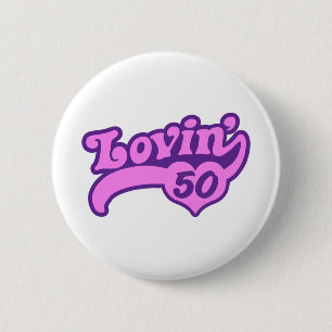 50th Birthday Pinback Button