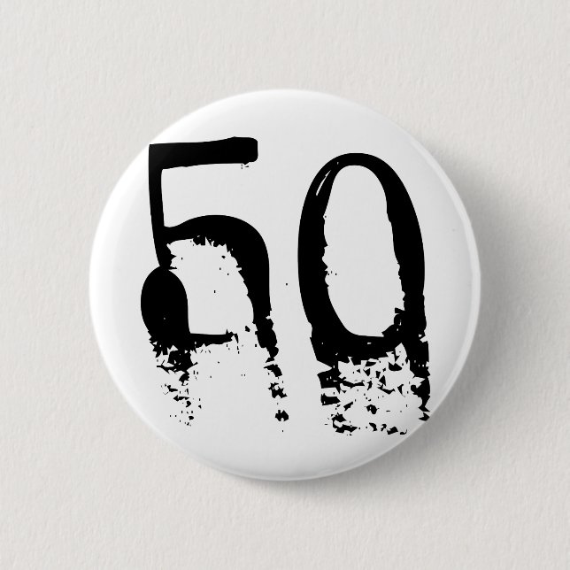 50th Birthday Pinback Button (Front)