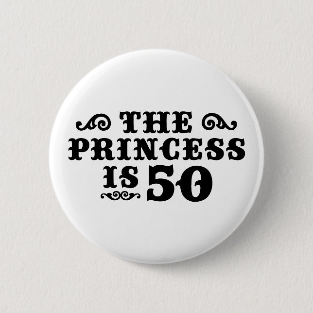 50th Birthday Pinback Button (Front)