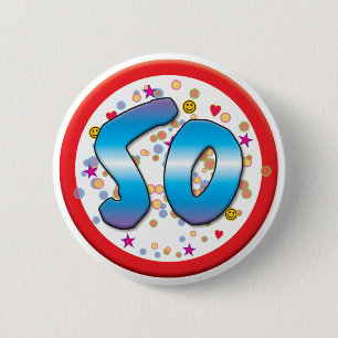50th Birthday Pinback Button