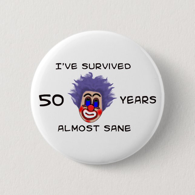 50th Birthday Pinback Button (Front)