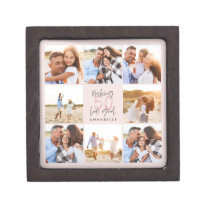 50th birthday pink girly glitter photo collage thr gift box