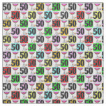 50TH BIRTHDAY PINK MARTINI FABRIC