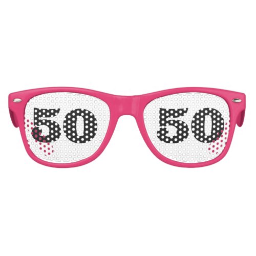 50TH BIRTHDAY PINK Party Sunglasses