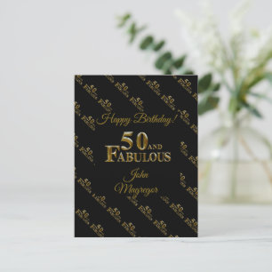 50th Birthday Postcard